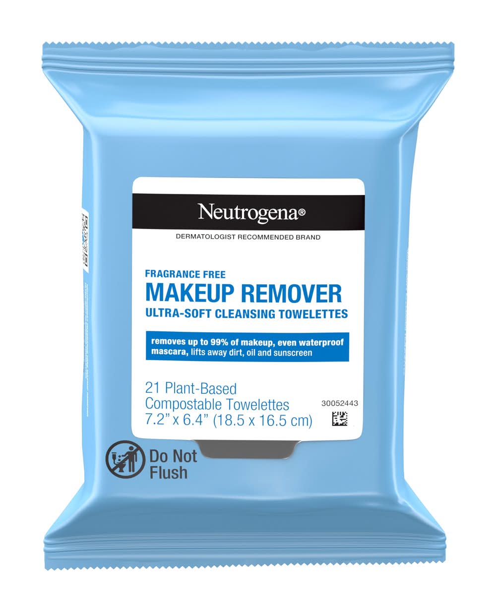 Neutrogena Fragrance Free Makeup Remover Cleansing Towelette, 7.2x6.4 in (21 ct)