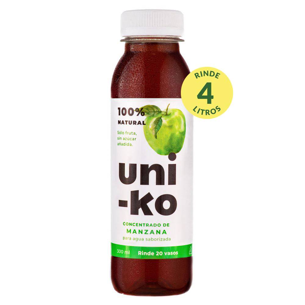 Uni-ko concentrado manzana para agua saborizada (botella 300 ml)