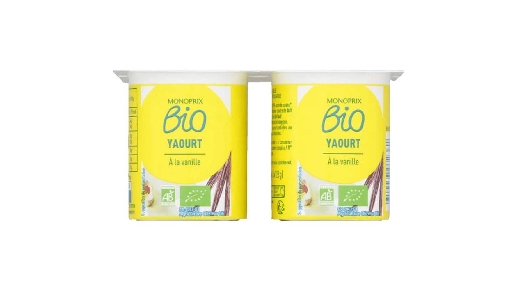 Monoprix - Yaourt bio, vanille (4)