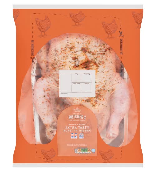 Morrisons The Butcher's on Market Street British Chicken Extra Tasty Roast in the Bag (1.6kg)