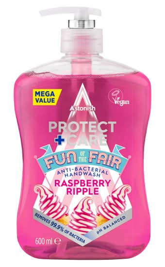 Astonish Protect + Care Raspberry Ripple Anti-Bacterial Handwash (600ml)