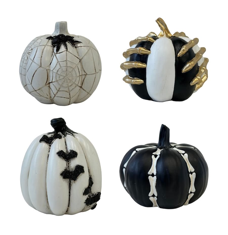 Seasonal Collection Halloween-themed Spooky Pumpkin Decor, Assorted Designs, 1-ct.