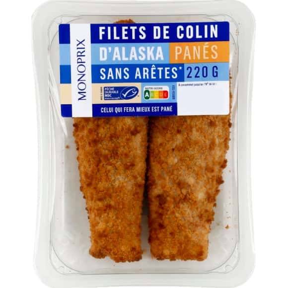 Monoprix Filets De Colin D Alaska Panes Le Lot De 2, 110G