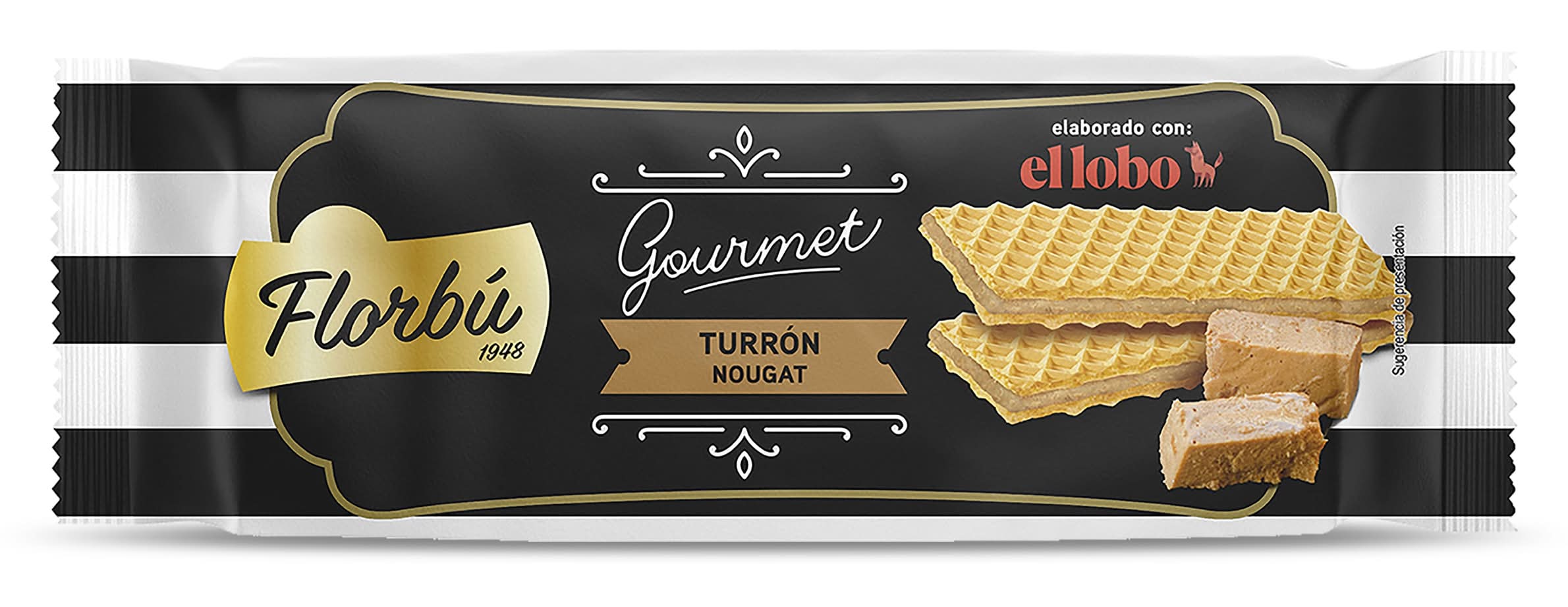 Barquillo Relleno De Turrón Florbu Bolsa 110 G