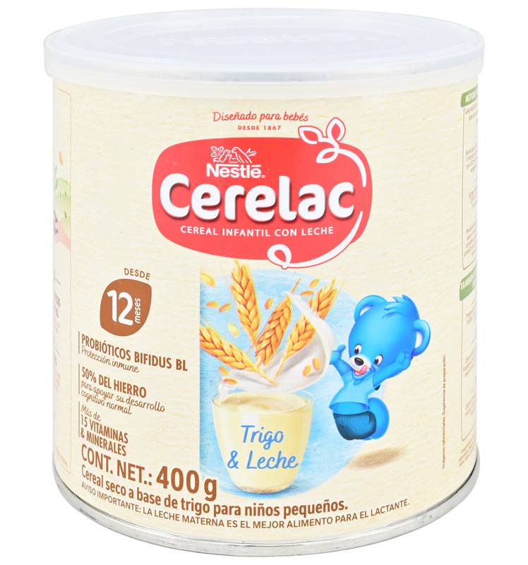 CERELAC TRIGO Y LECHE LATA*400G