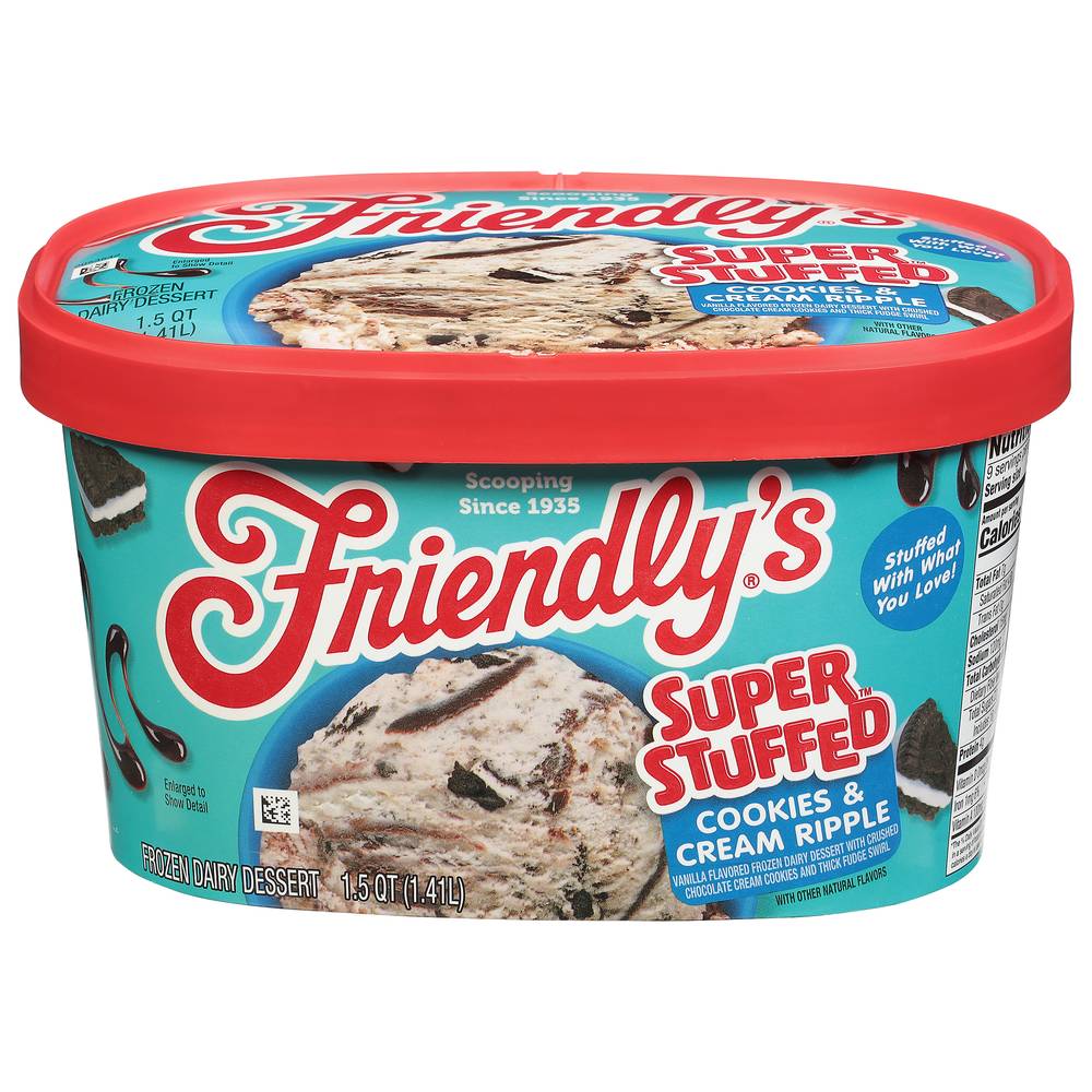 Friendly's Sundae Xtreme Cookies 'N Cream Ripple Ice Cream (3.13 lbs)