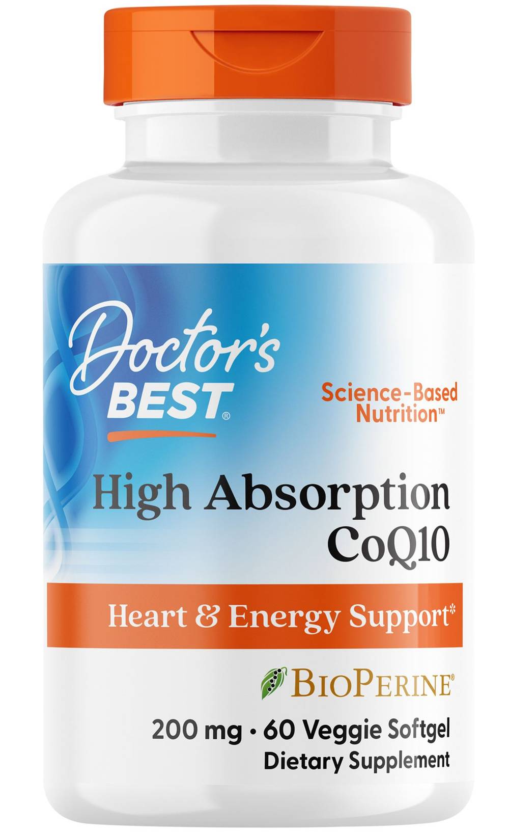 High Absorption Coq-10 With Bioperine - Vegan - 200 Mg (60 Vegetarian Softgels)