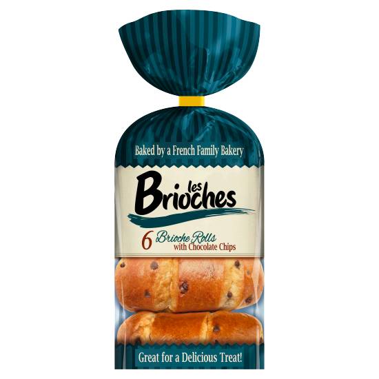 Les Brioches Brioche Rolls With Chocolate Chips (210g)