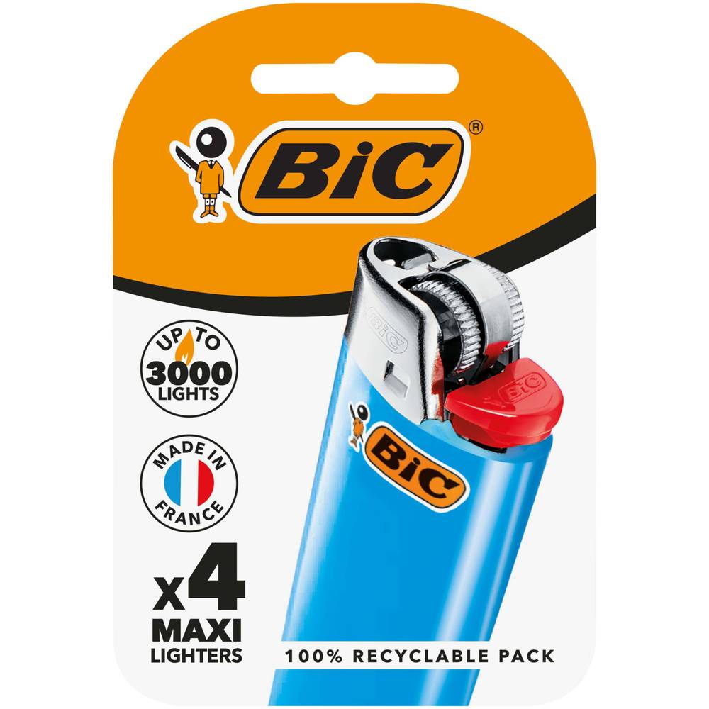 BiC - -Briquets maxi standard j26 ( 4 pièce )