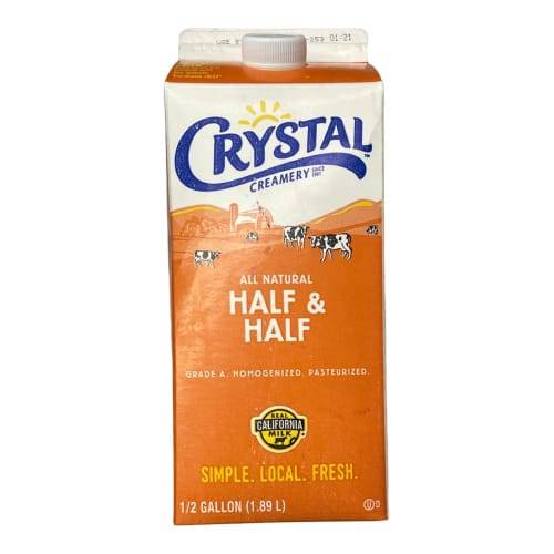 Crystal Creamery Grade a Kosher Half & Half (1/2 gal)