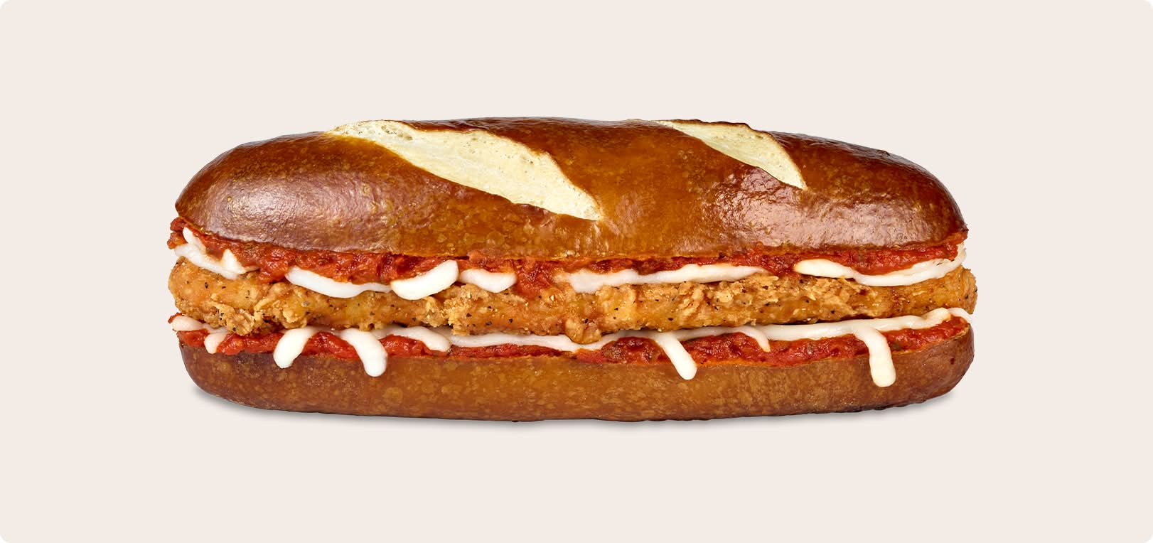 Chicken Marinara Pretzel Melt