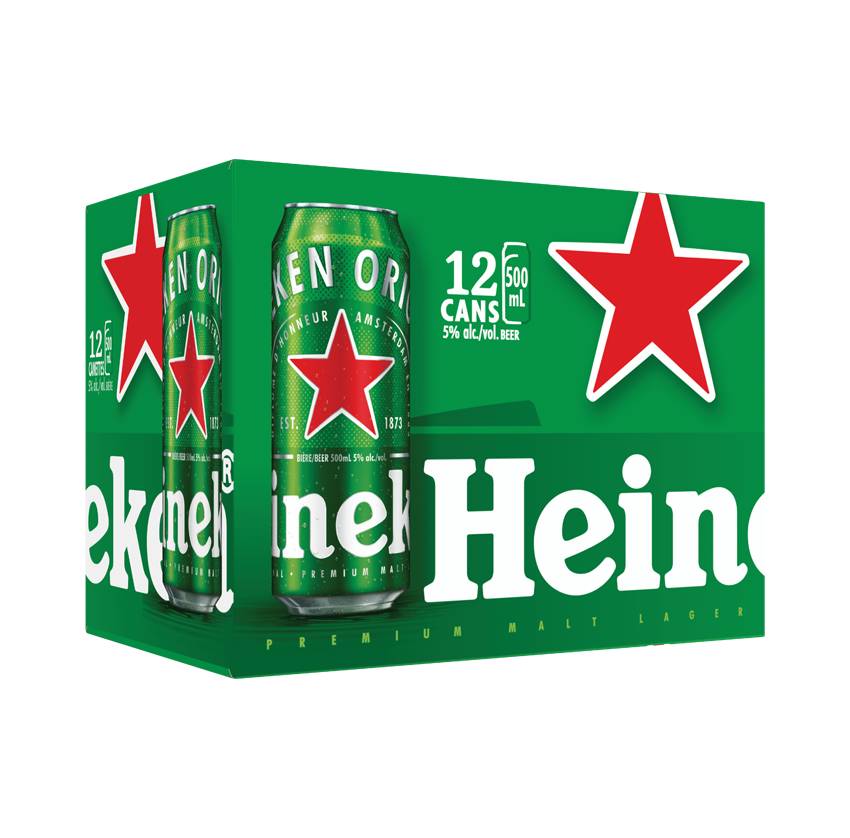 Heineken Premium Lager Beer (12 x 500 ml)