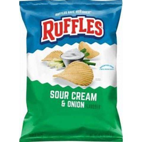 Ruffles Potato Chips Sour Cream & Onion 8oz