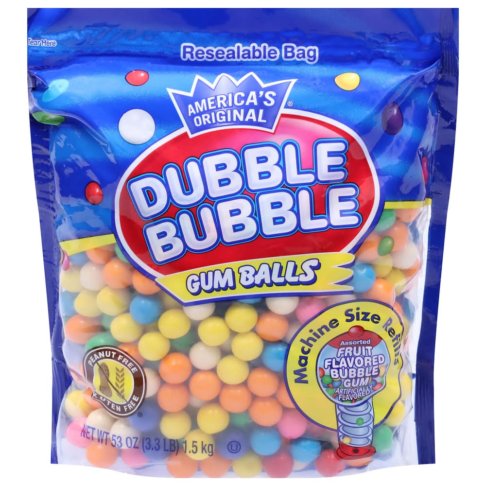 Dubble Bubble Gum Balls, Assorted Fruit (53 oz)