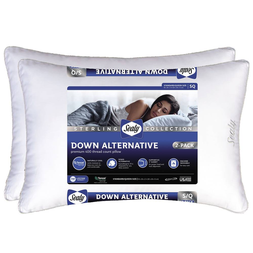 Sealy Sterling Collection Down-Alternative Pillow, 2-pack, King