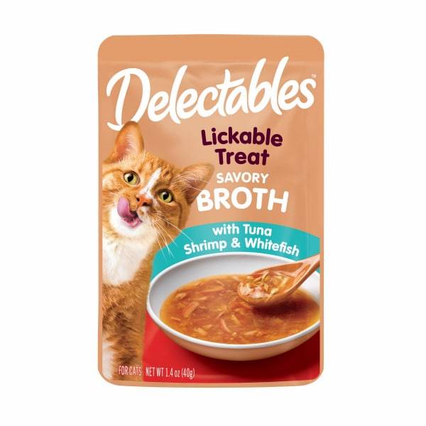 Delectables Savory Broths Lickable Treat For Cats (tuna-shrimp-whitefish)