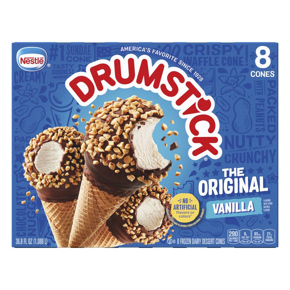 Nestlé Vanilla Drumstick the Original Sundae Cones (8 ct)