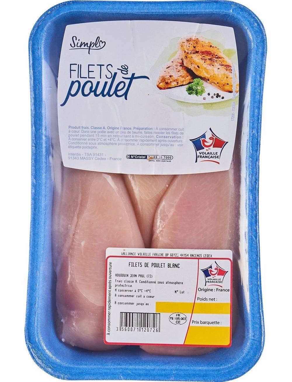 Simpl - Filets de poulet (600g)