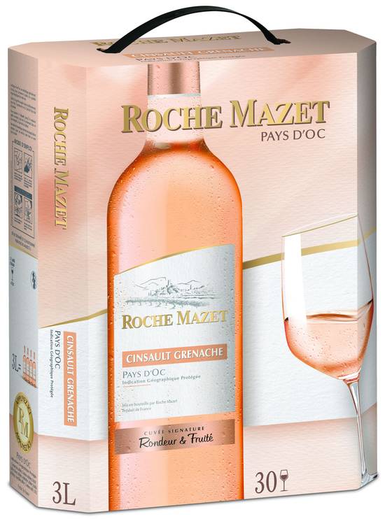 Roche Mazet - Cinsault grenache vin rosé de pays d'oc IGP (3L)
