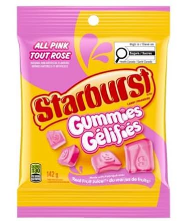 Starburst All Pink Tout Rose Candy Gummies, Strawberry (142 g)