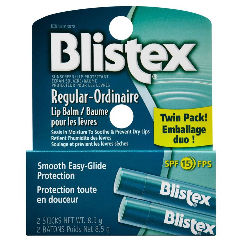 Blistex Regular Spf 15 Lip Balm Twin Pack! (8.5 g)