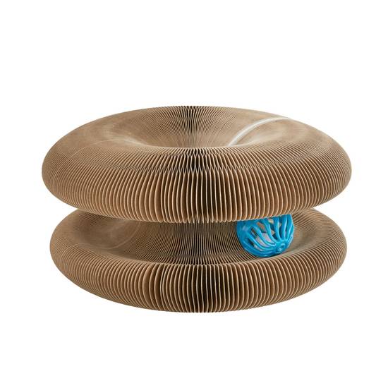 Whisker City Modular Track With Ball Corrugate Scratcher Cat Toy (brown)