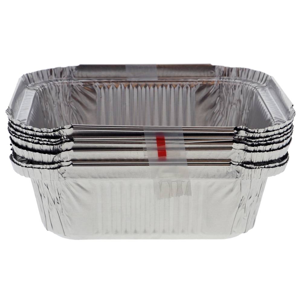 Bc Foil Containers With  Folded Lid, 5PC