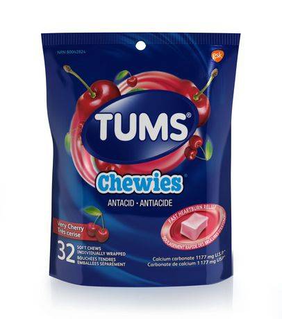 Tums tums chewies très cerise " - antacid cherry chewies 1177 mg (32 units)