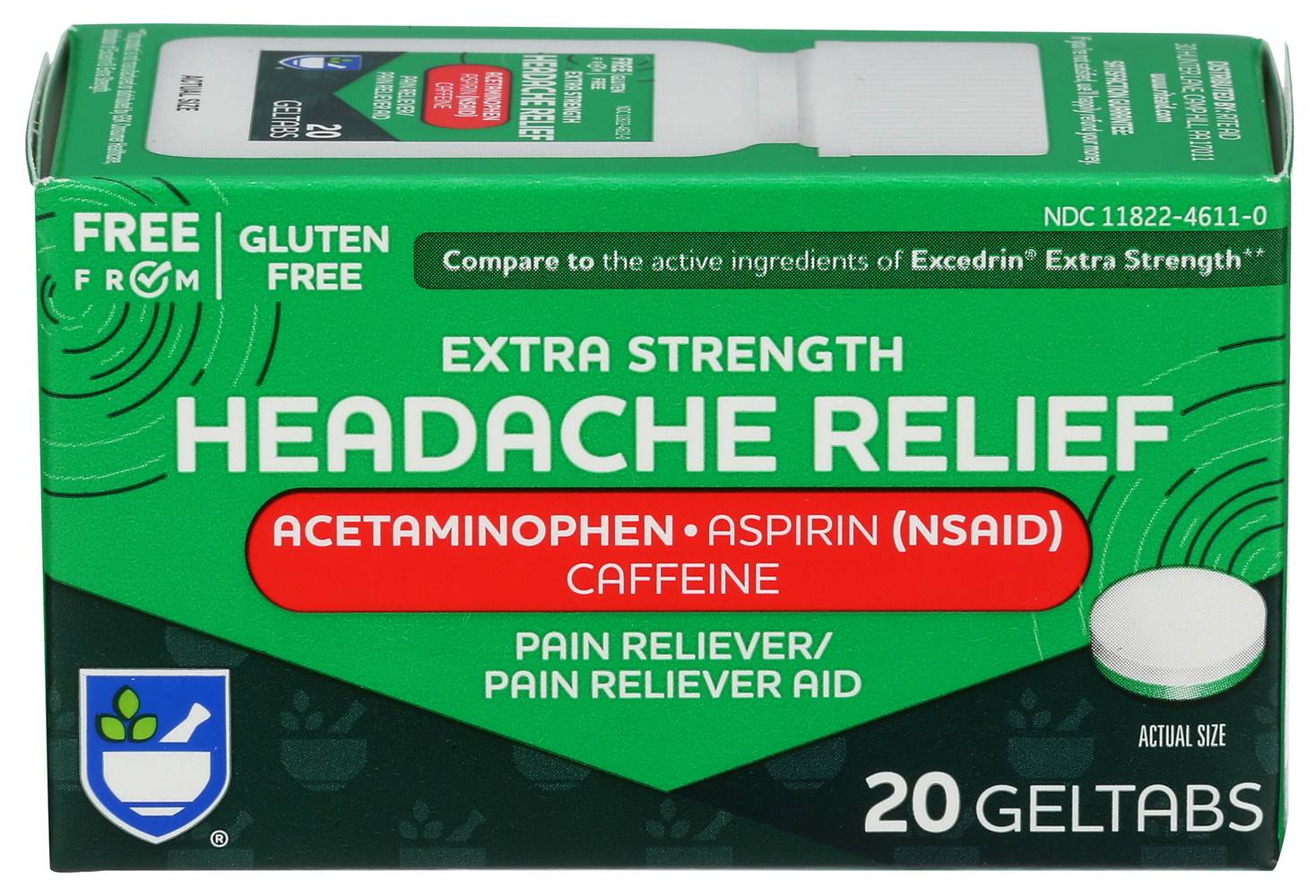 Rite Aid Extra Strength Headache Relief Gel Tabs