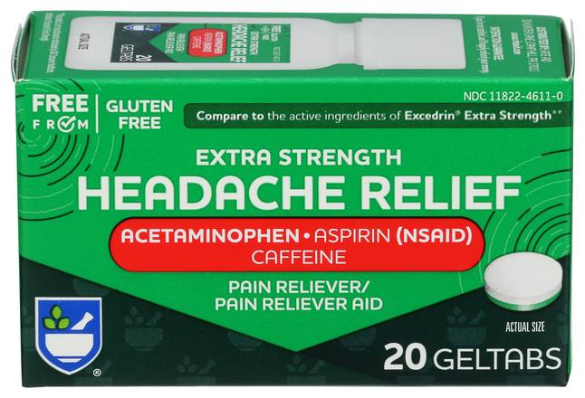 Rite Aid Extra Strength Headache Relief Gel Tabs - 20 ct