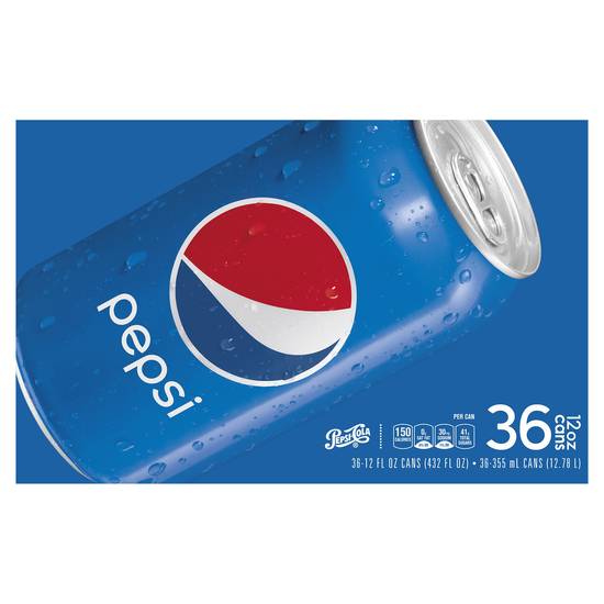 Pepsi Soda (36 ct, 12 fl oz)
