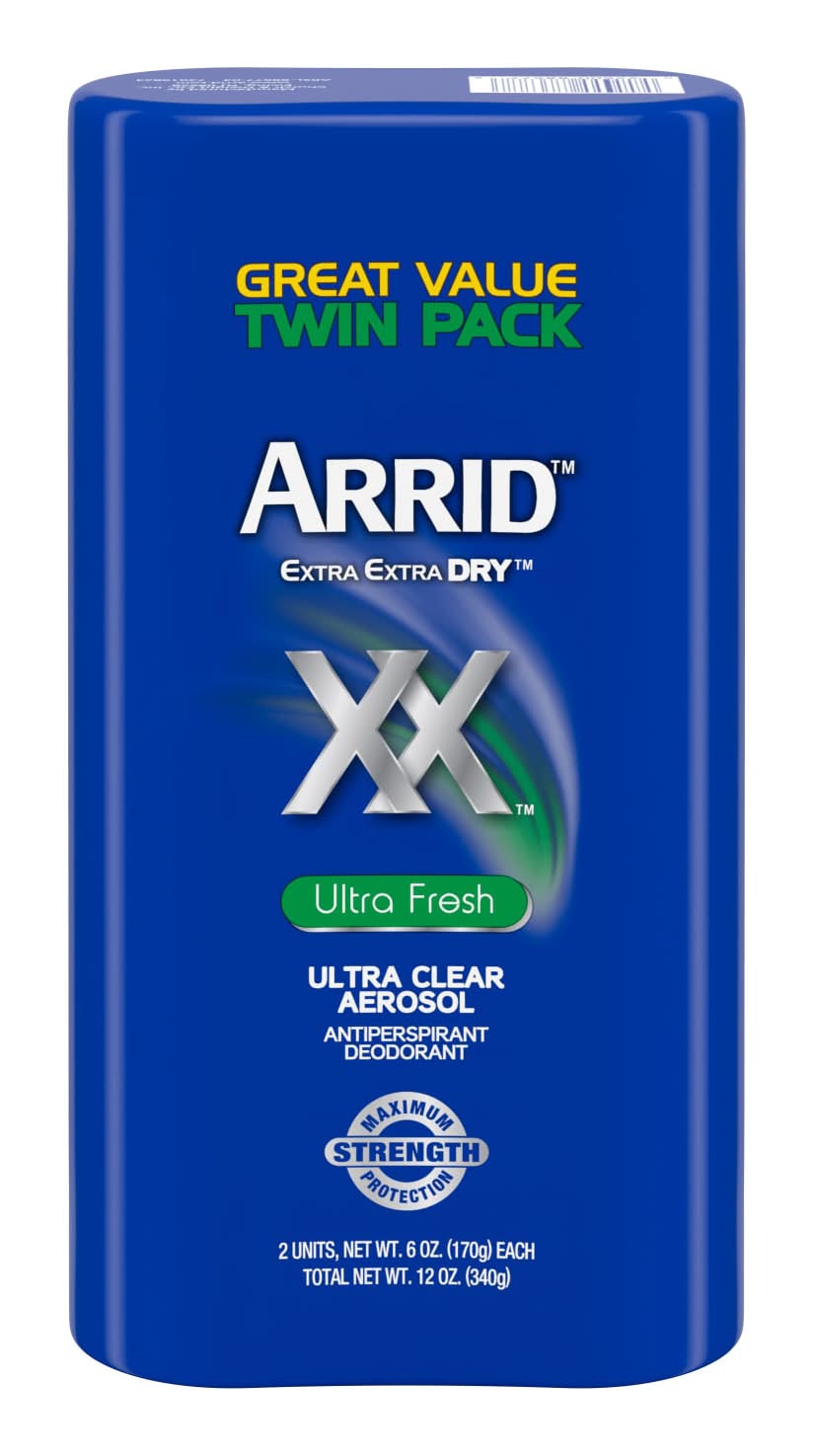 Arrid Ultra Clear Aerosol and Fresh Antiperspirant Deodorant (12 oz)
