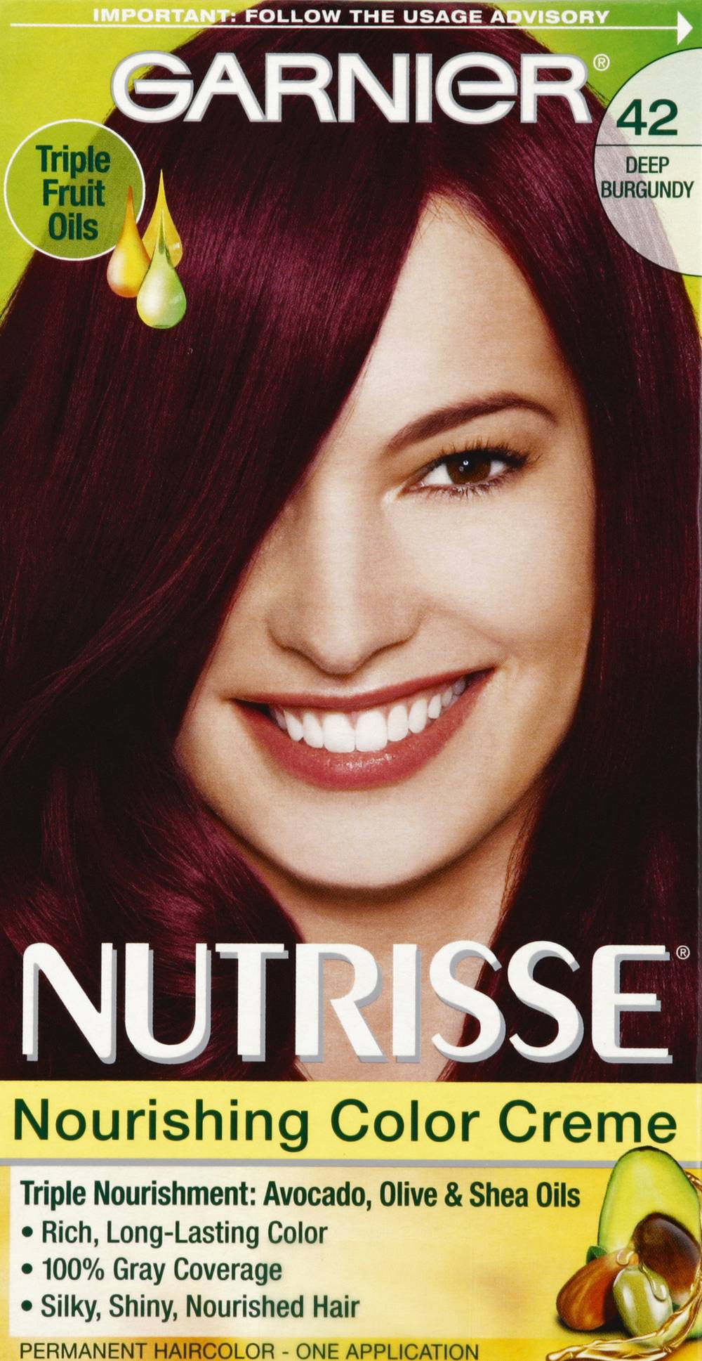 Garnier Nutrisse Deep Burgundy 42 Permanent Haircolor