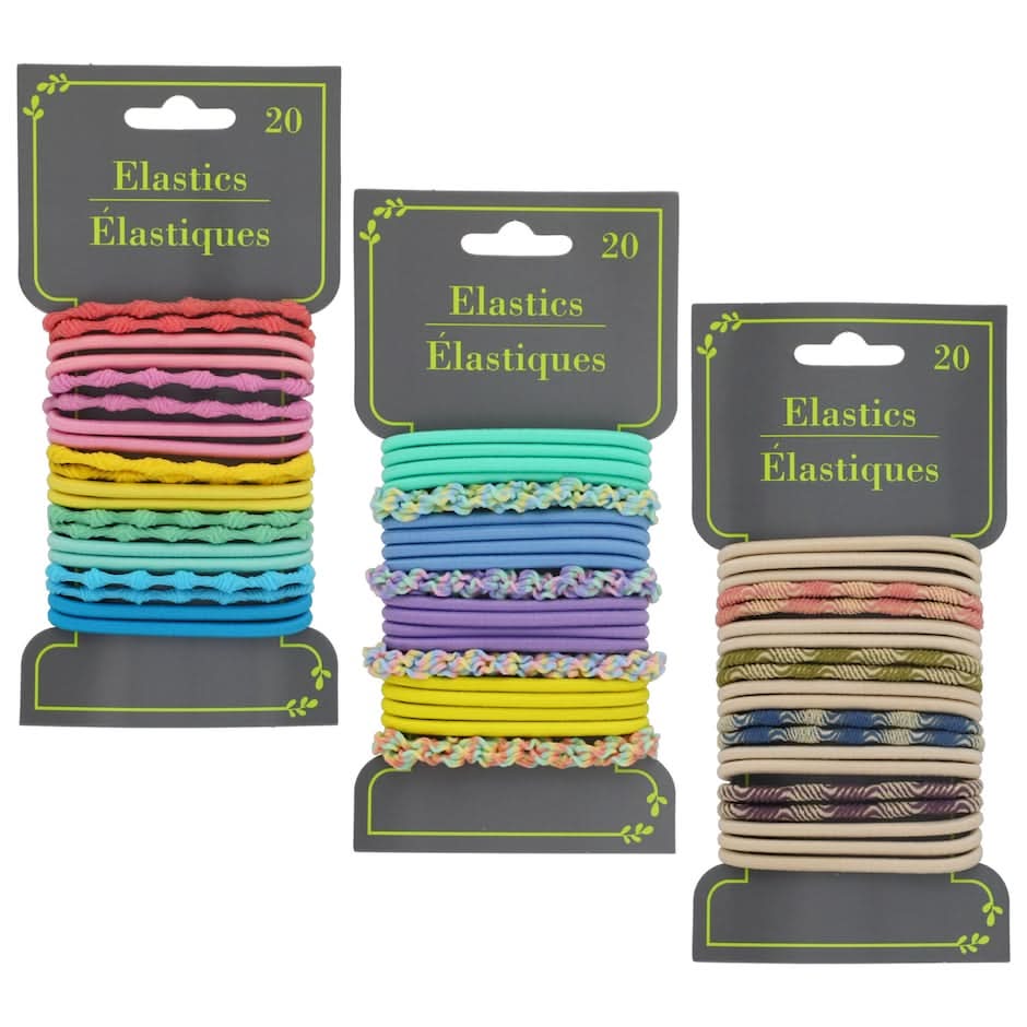 Hair Elastic Accessories, 20-ct.