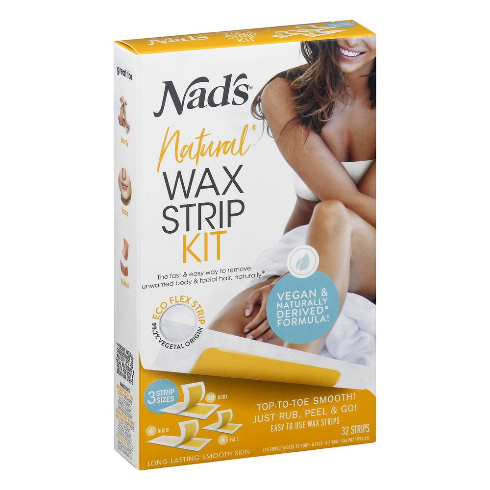 Nad's Natural Wax Strip Kit (32 ct)