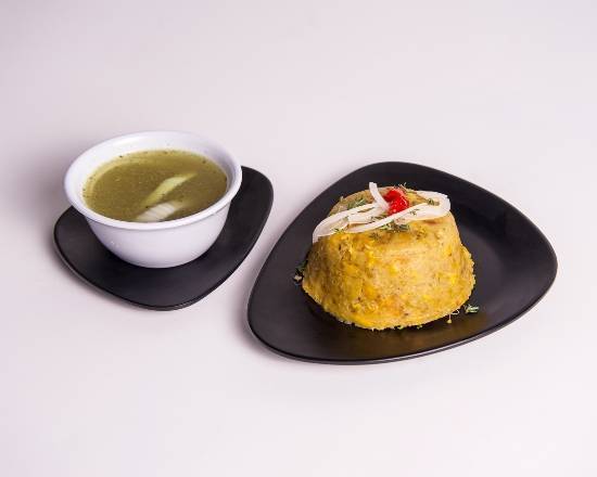 Mofongo con caldo