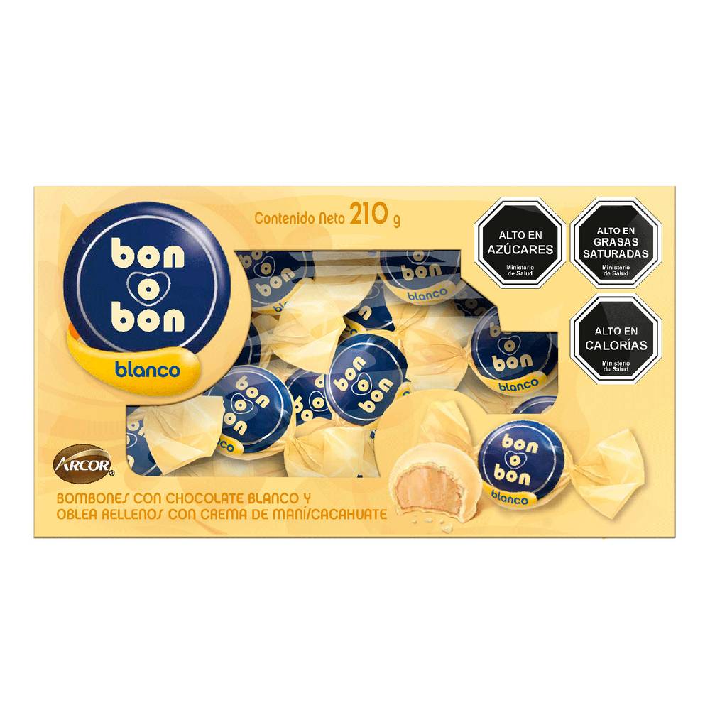 Bon o Bon · Bombon con chocolate blanco (210 g)