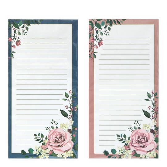 Assorted 4" X 8" Spring Flowers Shopping List Notepad, 1Pc. By Fab Finds