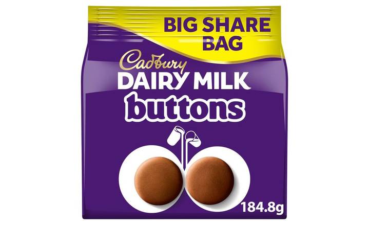 Cadbury Dairy Milk Giant Buttons Big Share Bag 184.8g