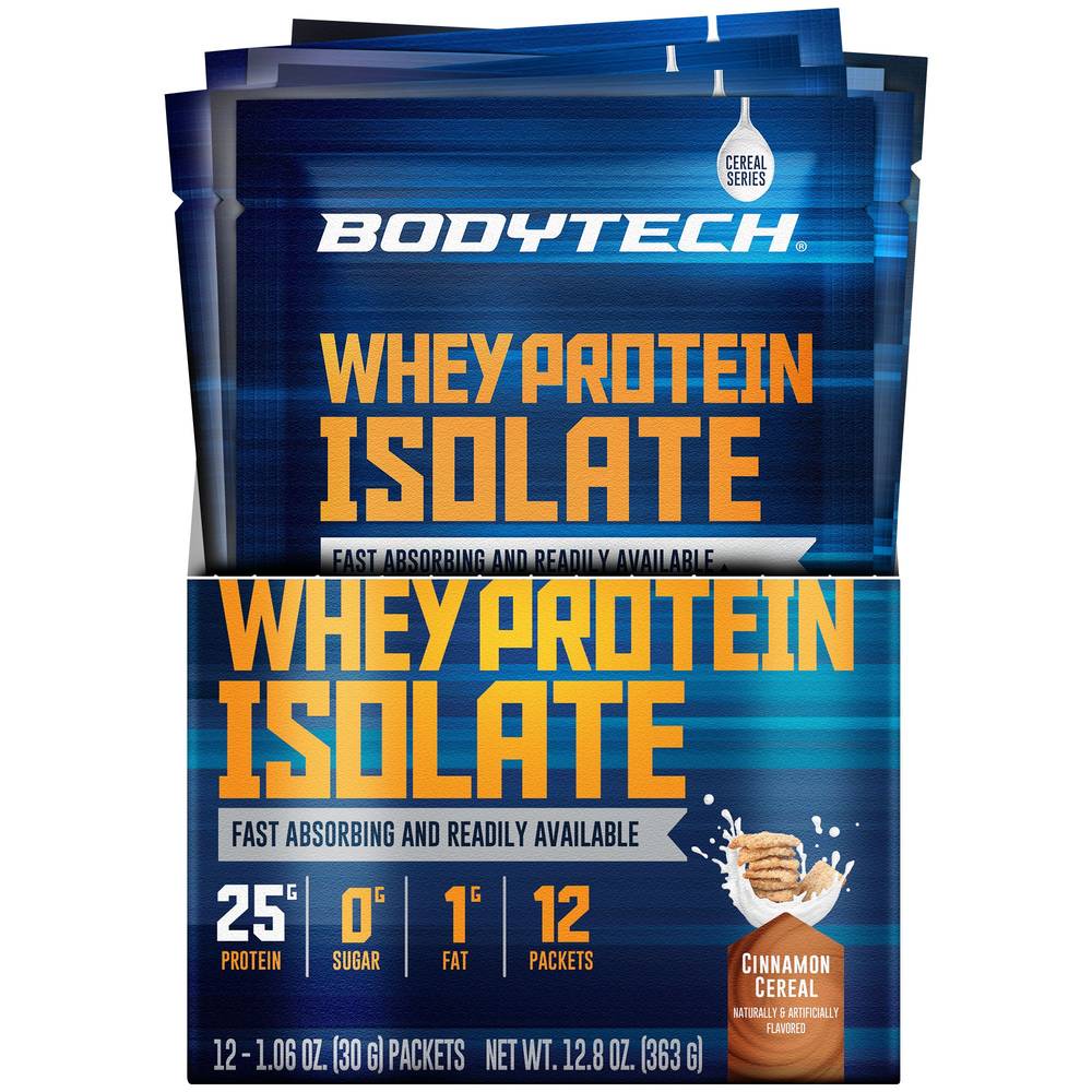 Whey Protein Isolate Powder - Cinnamon Cereal (Twelve 1.08 Oz. Packets)