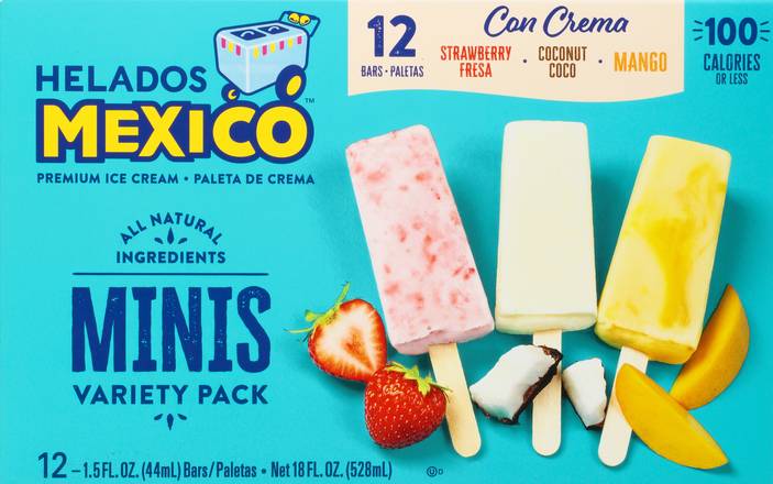 Helados Mexico Mini Variety Ice Cream Bar (12 ct)