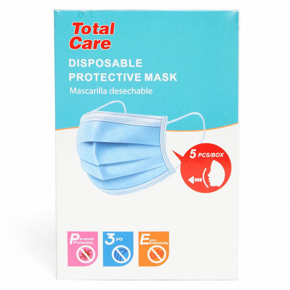 Total care mascarilla desechable (5 un)