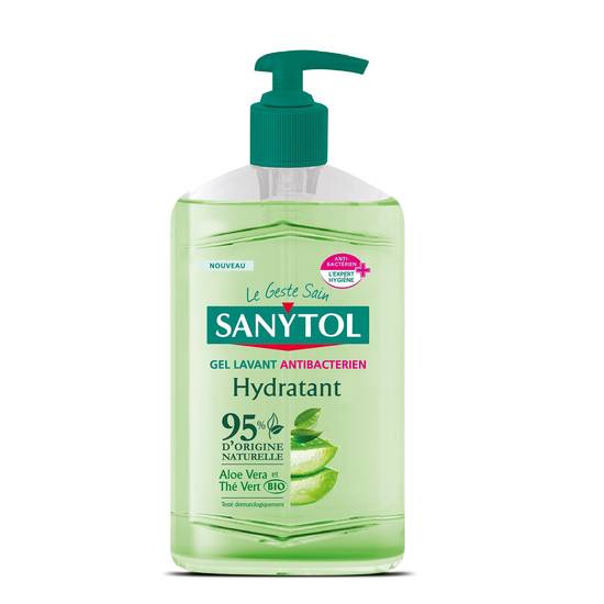 Sanytol - Gel lavant antibactérien hydratant aloe vera et thé vert bio