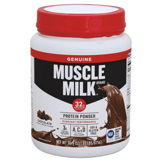 Muscle Milk Genuine Chocolate Protein Powder (40 oz)
