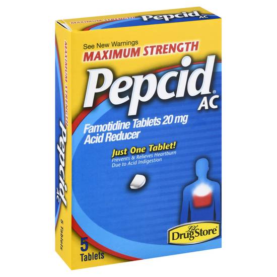 Pepcid Ac Maximum Strength Tablets Acid Reducer (5 ct)