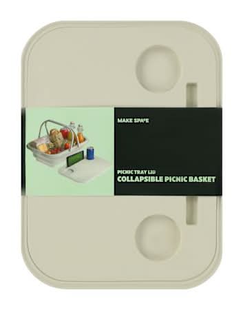 Collapsible Picnic Basket Cream