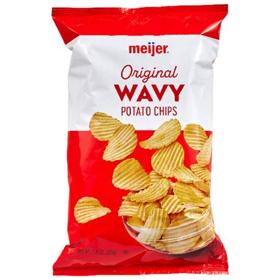 Meijer Wavy Original Potato Chips, 7.75 oz