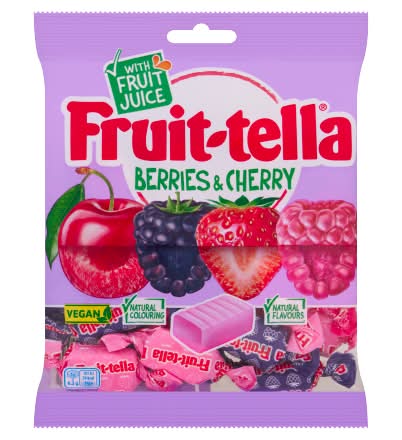 Fruit-tella Berries-Cherry, Chewy Candy (135g)