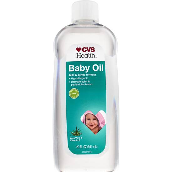 CVS Health Baby Oil With Aloe Vera And Vitamin E, 20 OZ