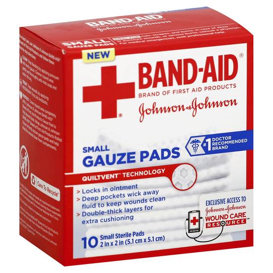 Band-Aid Small Gauze Pads (10 ct)